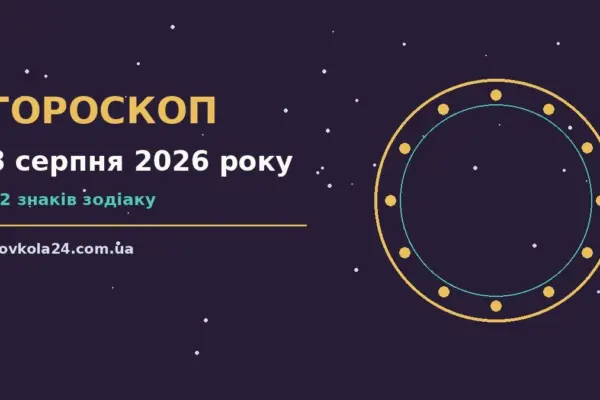Гороскоп на 8 серпня 2026 року: важливі сигнали дня про настрій, справи та гроші